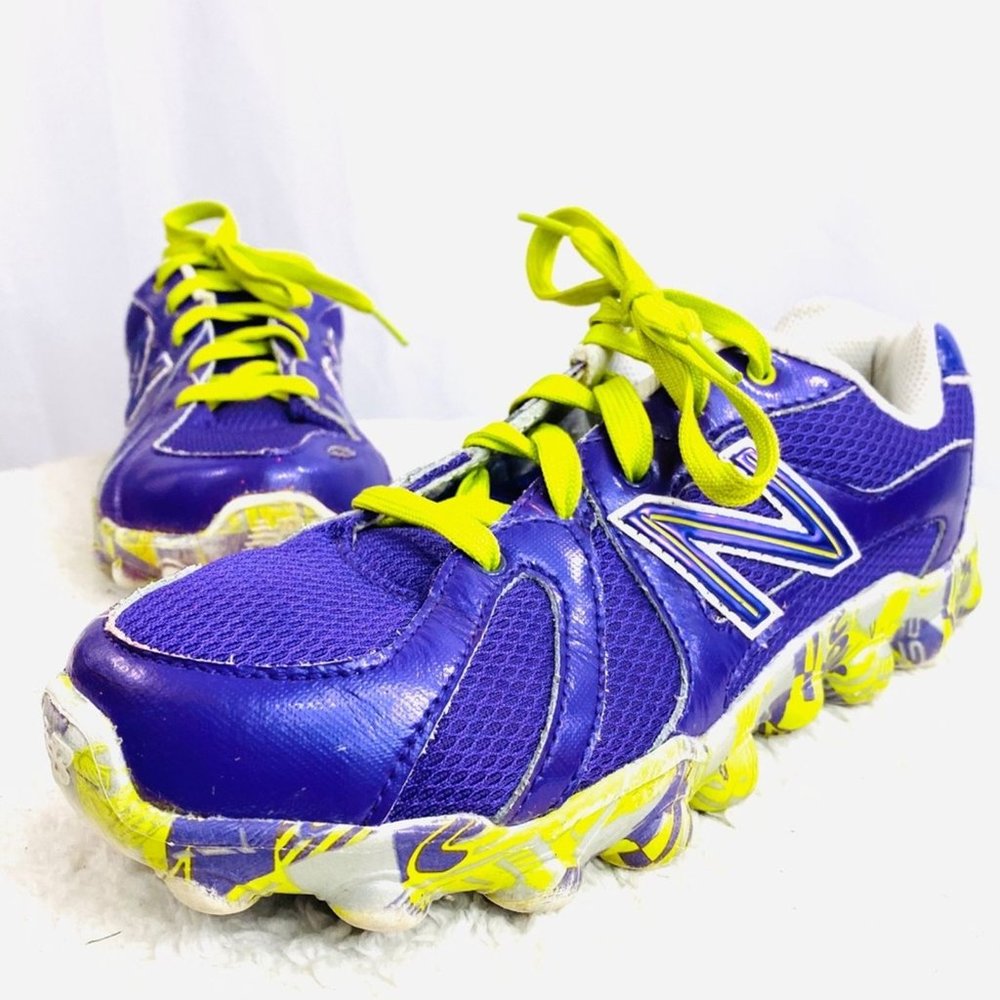 NEW BALANCE 825 Purple & Neon Green Sneakers - Picture 2 of 10